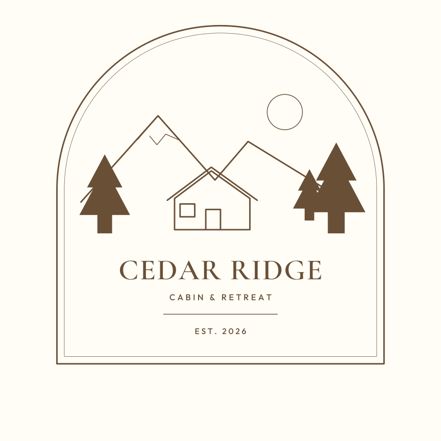 Cedar Ridge Cabin Sign SVG Template — Actual flat artwork - sample text